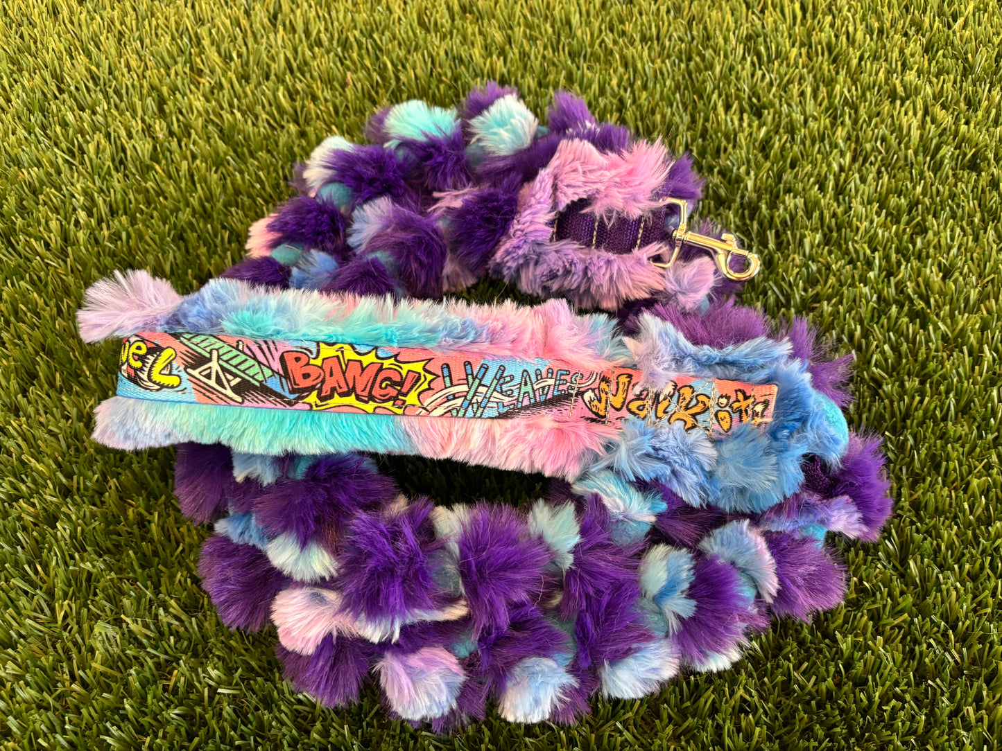Braided Plush Clip Leash