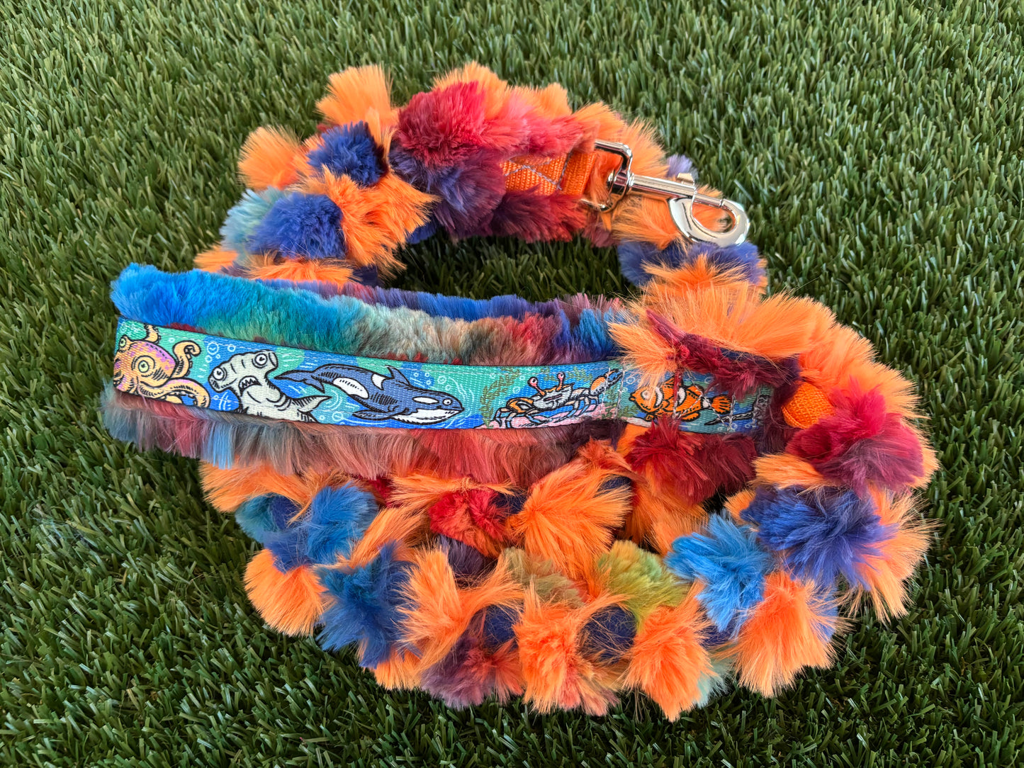 Braided Plush Clip Leash